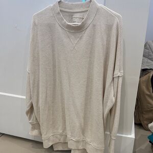 Aerie women’s Beige Crewneck Sweater